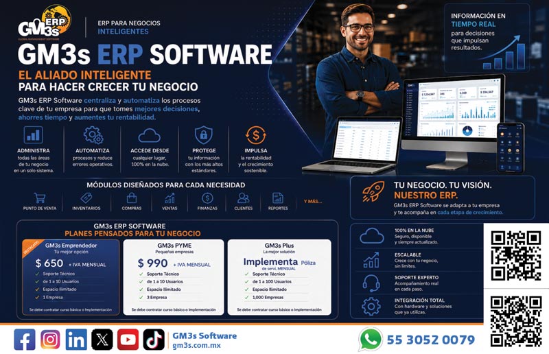 GM3s ERP Software para distribuir a clientes
